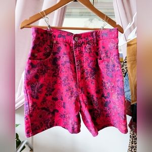 VINTAGE HOT PINK DENIM SHORTS